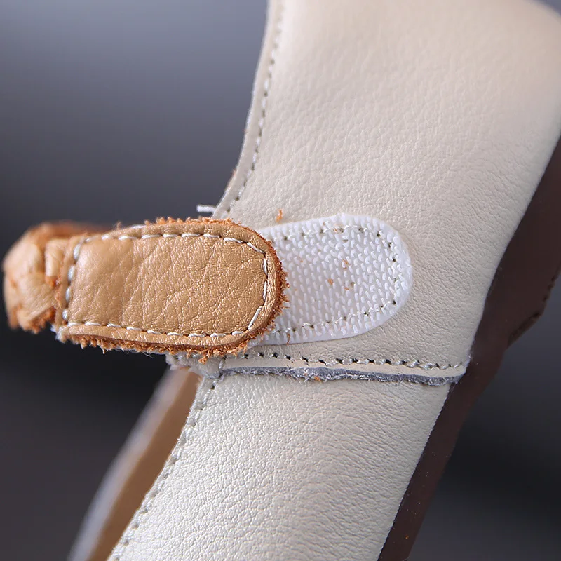 Кожаные туфли принцессы для девочек Модельные из натуральной кожи Цвет розовый