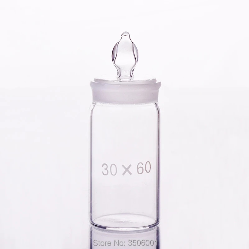 3pcs Weighing bottle,Tall form,O.D. 30mm,Height 60mm,Sealed glass bottle,Storage bottle