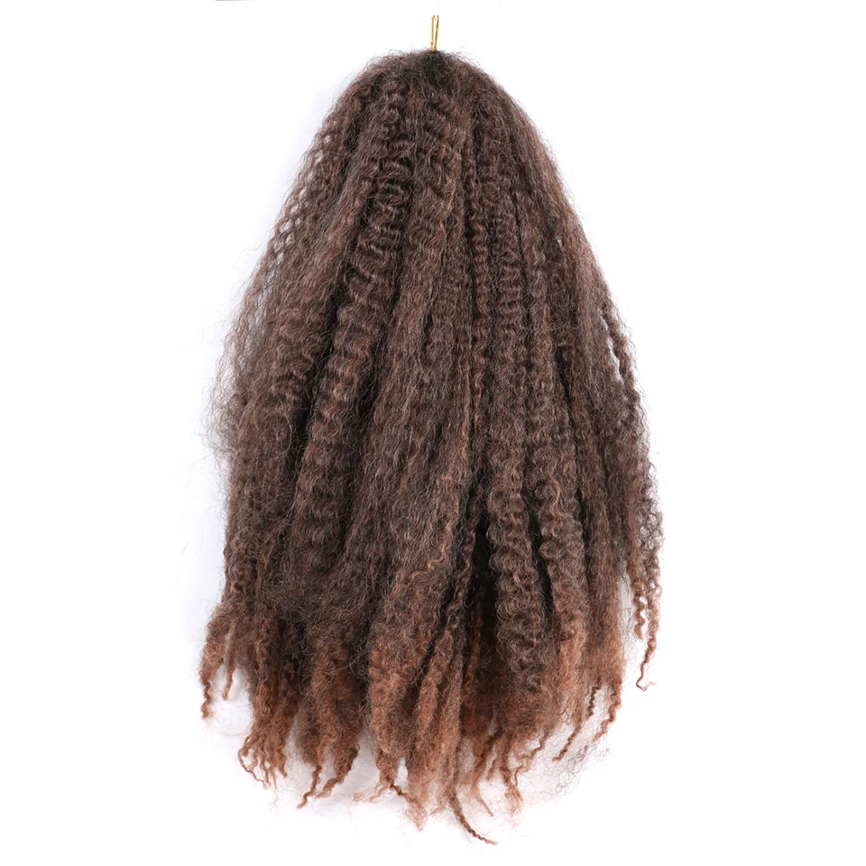 Синтетические Омбре афро кудрявые марли косички крючком наращивание волос