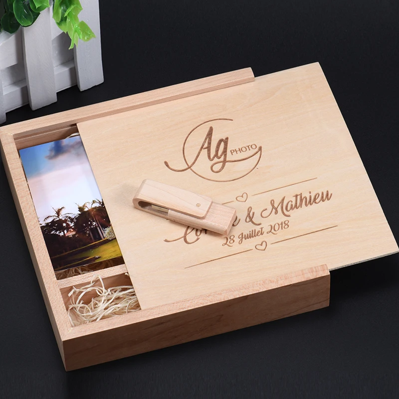 Деревянная фотобокс JASTER Maple Squre usb 2 0 4 ГБ/8 ГБ/16 ГБ/32 ГБ/64 ГБ флеш-карта памяти