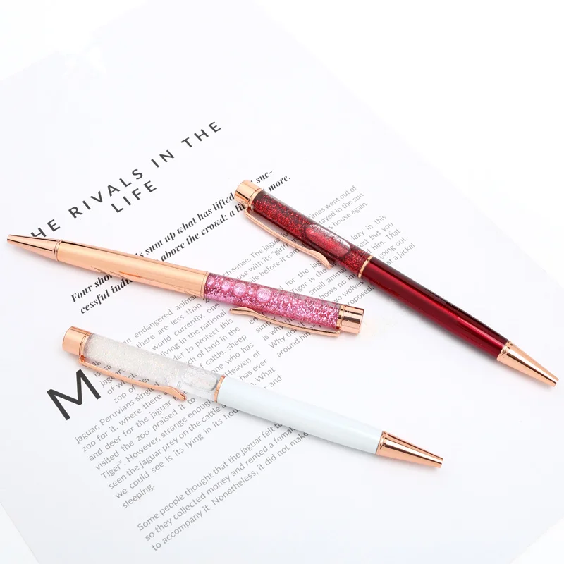 1pcs Gold Foil Originality Party Favors Metal Hourglass Pen Touch Personalized Wedding Favor Customalized Promotional Gifts - купить по