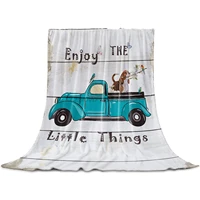 fleece throw blanket full size dog biting flowers in truck lightweight flannel blankets for bed living room warm fuzzy plush