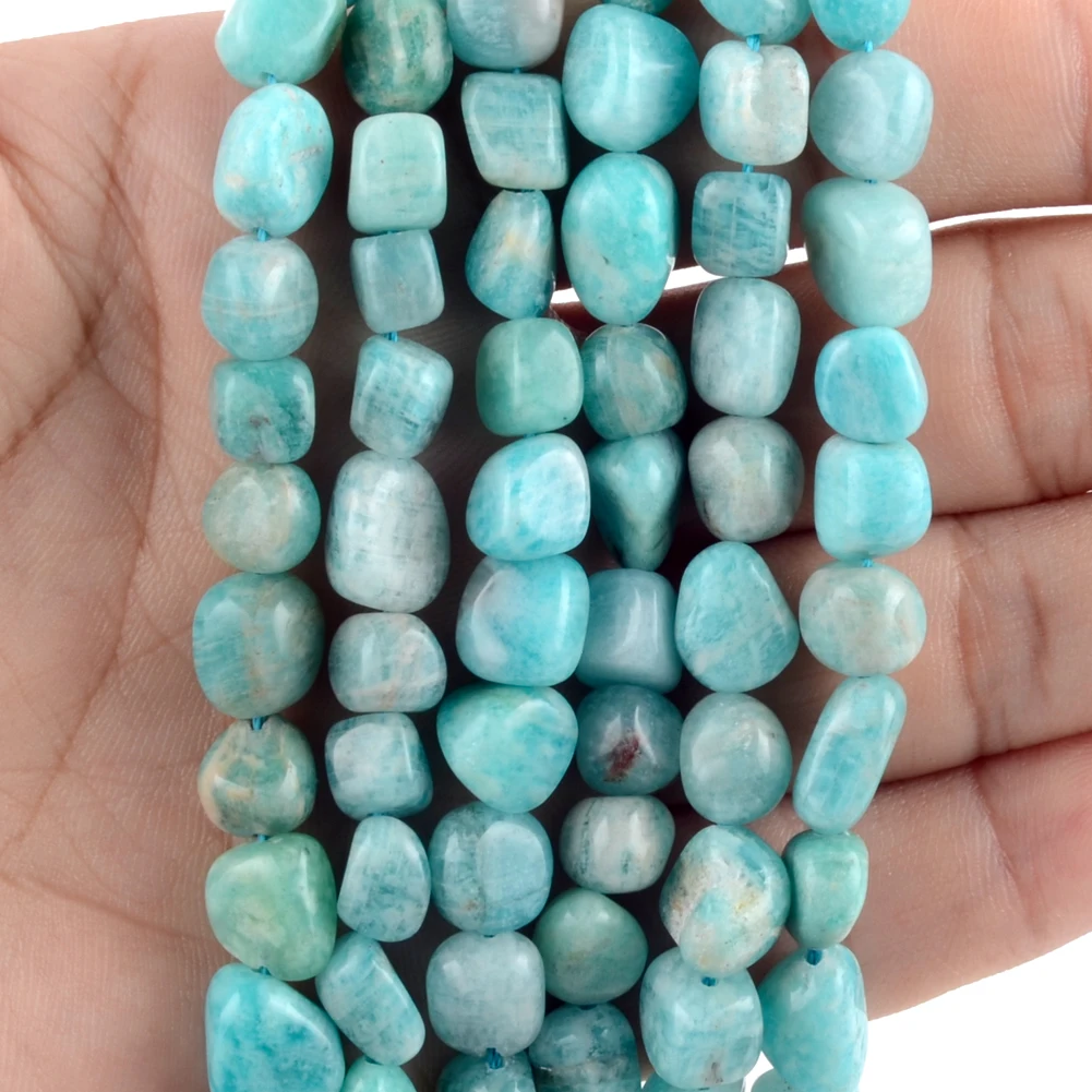 

Natural Irregular Amazonite Stone Chip Gravel Beads For Jewelry Making DIY Bracelet Necklace 8-10MM