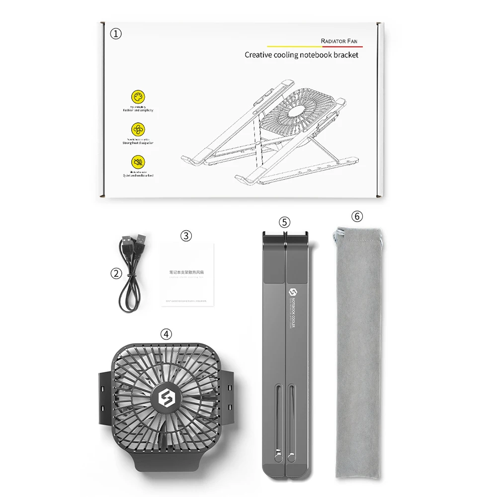 

Notebook Foldable Laptop tablet Stand With Cooling Fan Heat Dissipation For MacBook Stand Notebook Holder For HP DELL C