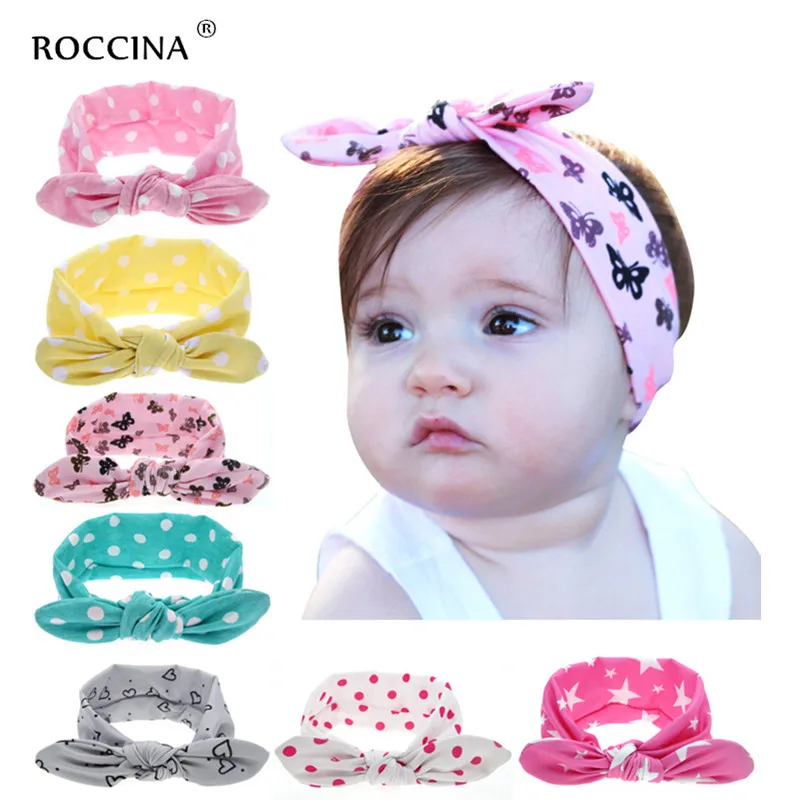 

Cute Baby Headband Toddler Kids Girl Bow Hairband Turban Knot Rabbit Headwear Kid Knitted Bowknot Cotton Hairband Toddler Turban