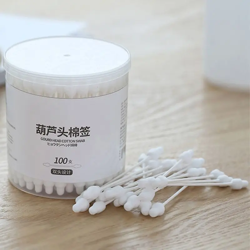 100Pcs груша тыквы в форме двойной наконечник ватным тампоном многоцелевой