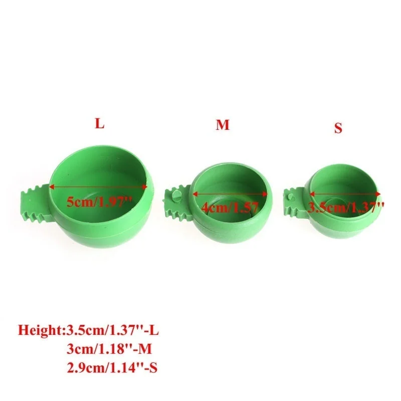 

3 Pcs/set Mini Bird Parrot Food Water Bowl Feeder Plastic Pigeons Birds Cage Sand Cup Feeding Holder Bird Feeder