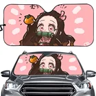 Автомобильный солнцезащитный козырек с мультяшным аниме, рассекающий демонов, набор из 2 солнцезащитных козырьков для автомобиля, солнцезащитный козырек с УФ-защитой для автомобиля, 2022