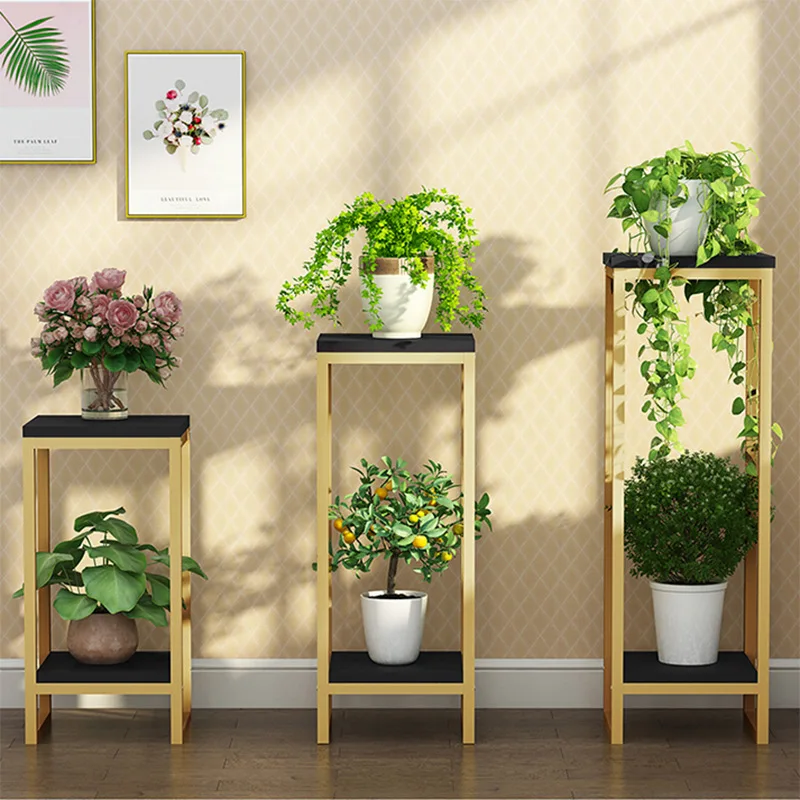 Скандинавский Железный Цветочный Стенд золотой простой для гостиной комнатный