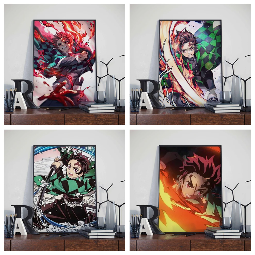 

5D DIY Diamond Demon Slayer Classic Japanese Anime Picture Rhinestone Mosaic Art Full Drill Cross Stitch Kit Gift Home Decor