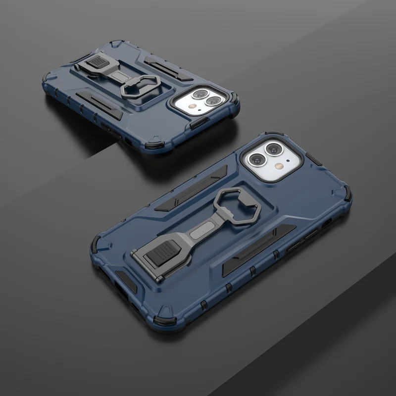 

High Quality Back Cover For Funda IPhone 12 Case Capa Heat Dissipation Ring Mobile Phone Bracket Protective Shell Coque