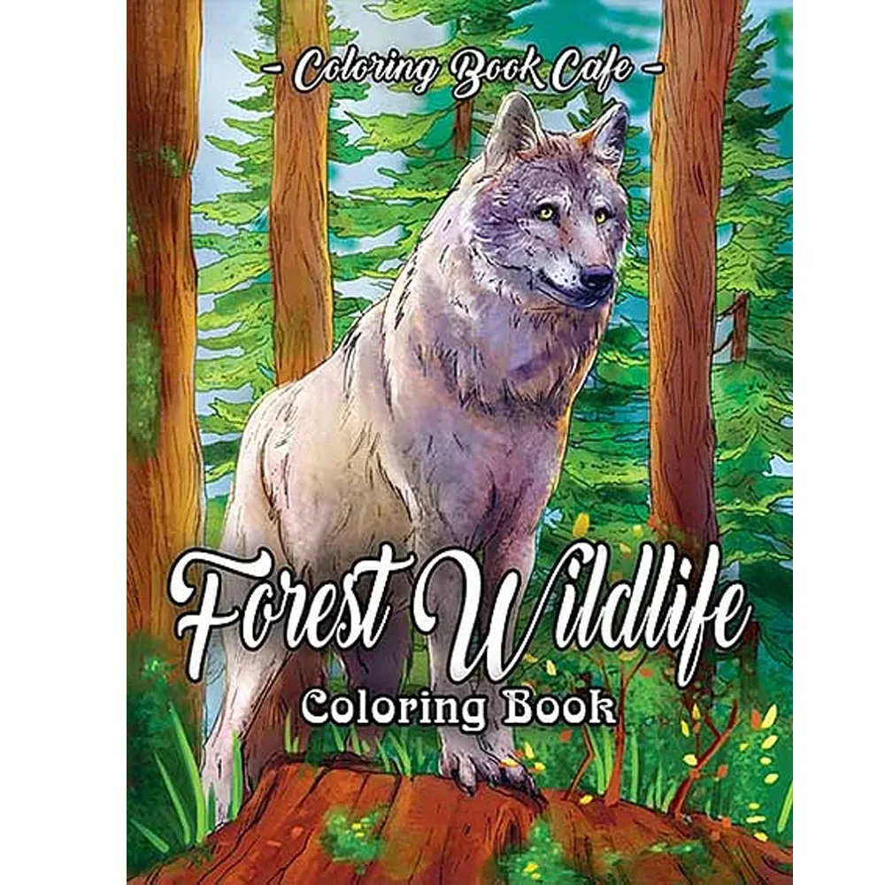 Forest Wildlife Coloring Book: An Adult Coloring Book Featuring Beautiful Forest Animals, Birds, Plants and Wildlife 25-Page