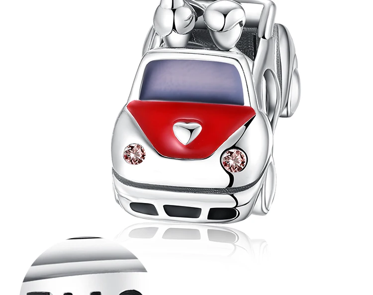 JewelryPalace ЛЮБОВЬ автомобиль красной эмалью 925 пробы серебряные бусины Браслеты подарки для Для женщин Юбилей подарки Модные украшения