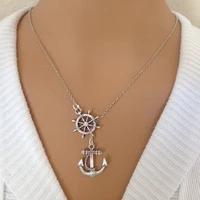 anchor rudder pendant combine charm sisterhood necklace accessories jewelry