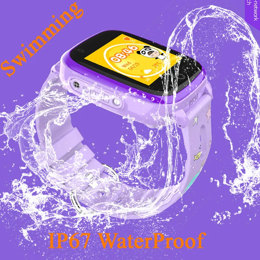 Водонепроницаемые Детские Цифровые Смарт часы Funelego IP67 4G Android GPS телефон для детей