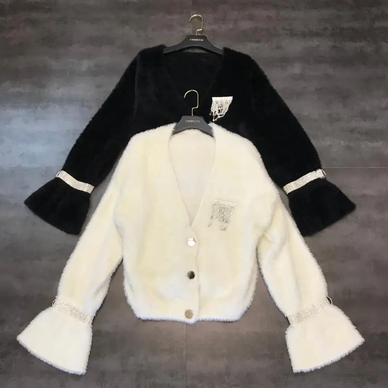 2019 осень и зима новая контактная кисточка со стразами плюшевое маленькое Женское