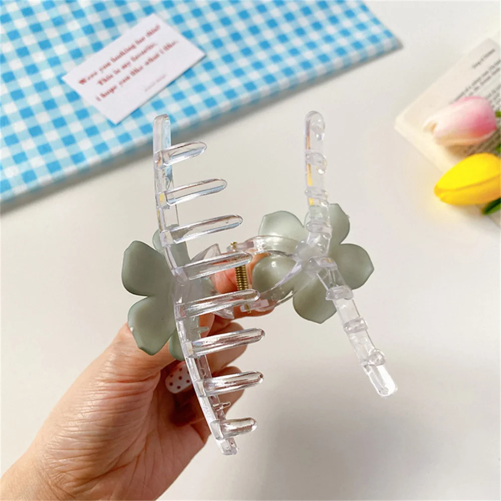 

Five-petal Flower Hairpins Medium Back Head Plate Hairpin Crab Hair Claws For Women Girl Hair Accessories Headdress Party Gifts