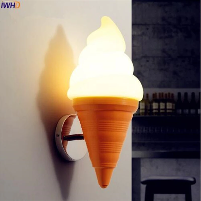 Acrylic Ice Cream Wall Light Fixture Modern Creative Wandlamp Kid's Room Bathroom Decor Minimalist Wall Lamp Applique Murale