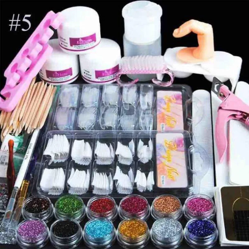 

1 Set 12 Colors New Powder Nail Art Tool Set Nail Tips Brush Manicure Tool Kit Makeup Accessories Dropshipping SMJ