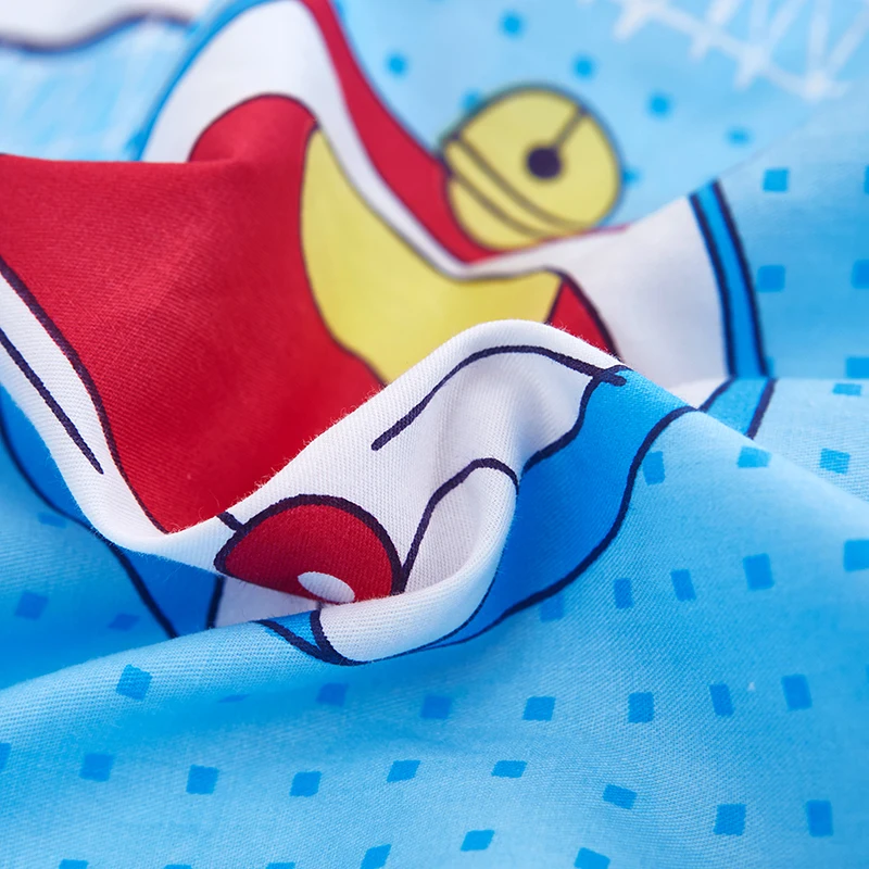 Детская простыня с принтом Doraemon с эластичным поясом из хлопка, простыня по размеру матраса