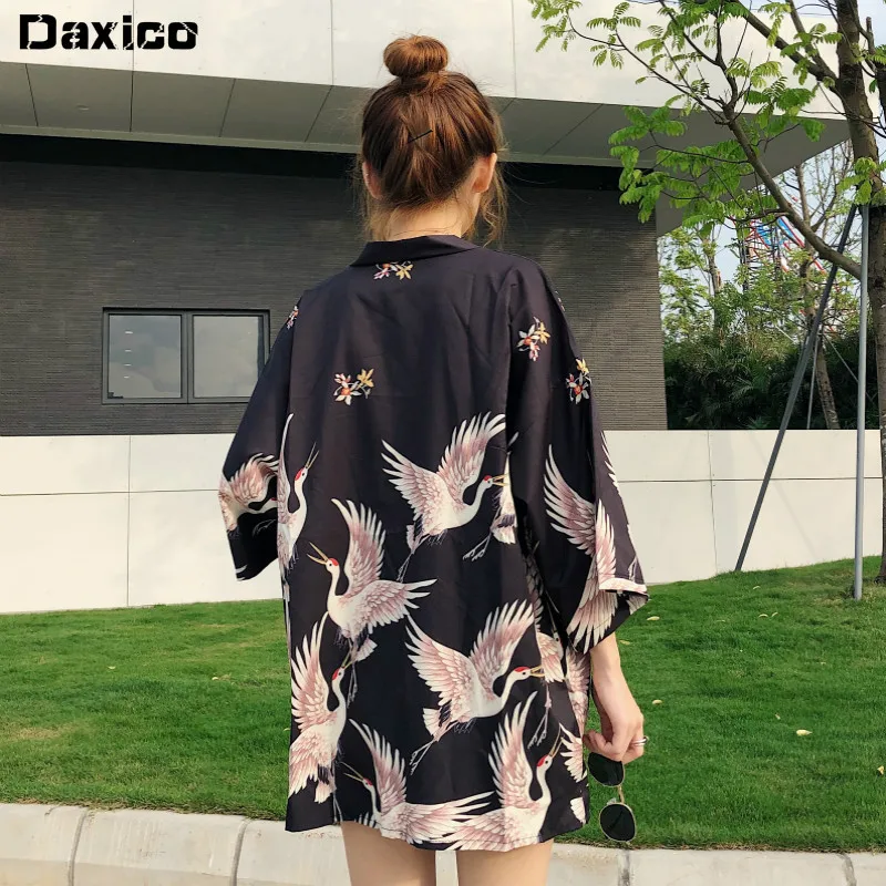 Кимоно женское Пляжное японское кимоно кардиган блузка для косплея летнее