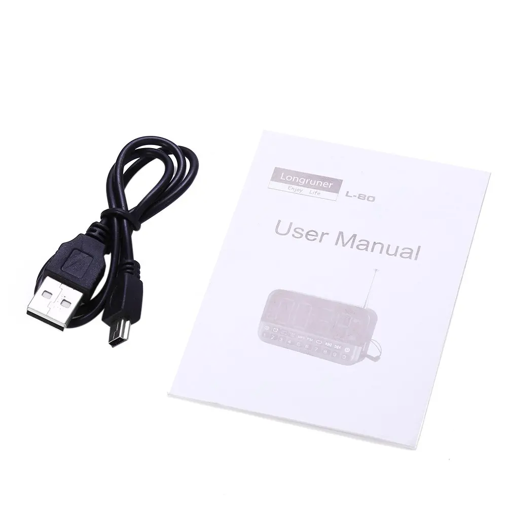 Цифровой будильник светодиодный дисплей радио музыка MP3 колонка дорожная