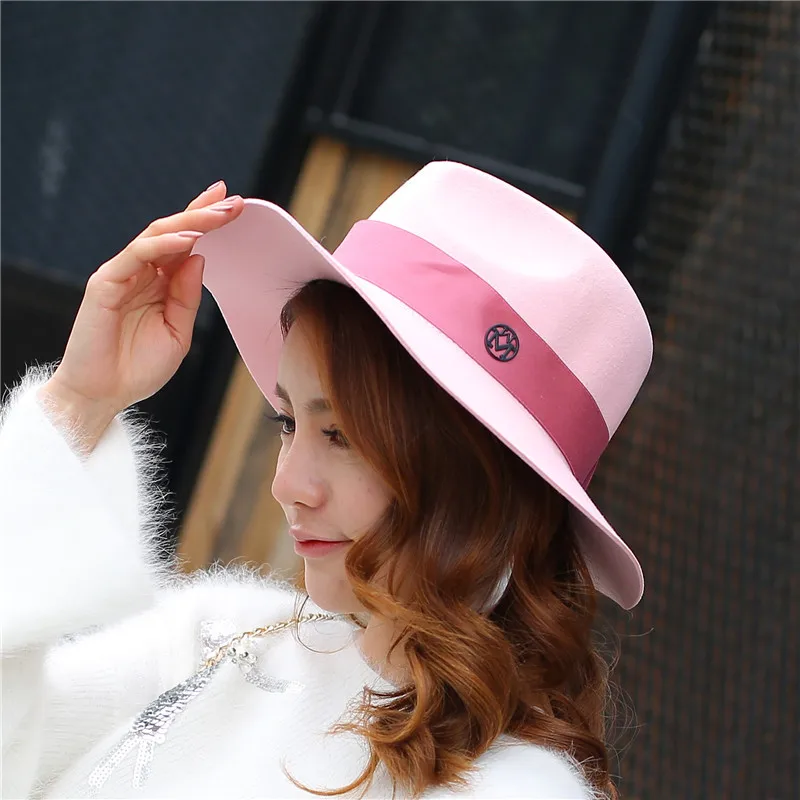 Модная шляпа Fibonacci для женщин Федора из 100% шерсти элегантная женская с лентой и