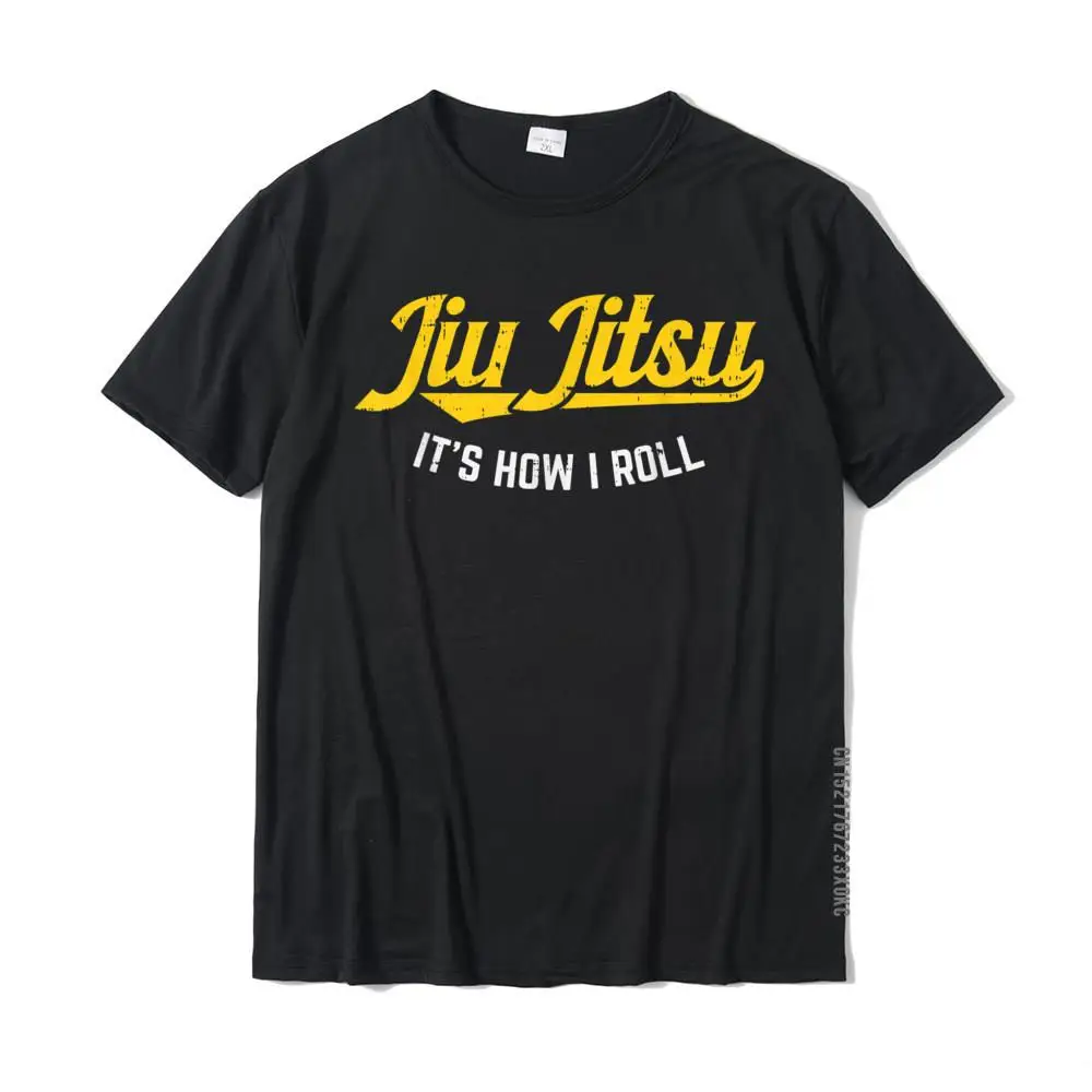 

Забавная футболка Jiu Jitsu с надписью How I Roll для тренировок по боевым искусствам, подарок, Семейные футболки, футболки для мужчин, распродажа, х...