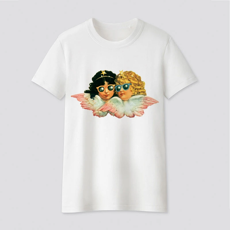 

Angel tshirt women baby grunge harajuku aesthetic tshirt funny ulzzang Graphic hip hop female t-shirt clothes streetwear top