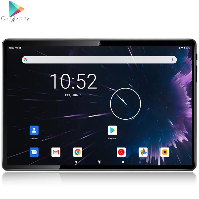 Ультратонкий 10 дюймовый планшет с 2 5D экраном ОС Android 9 0 четырехъядерный