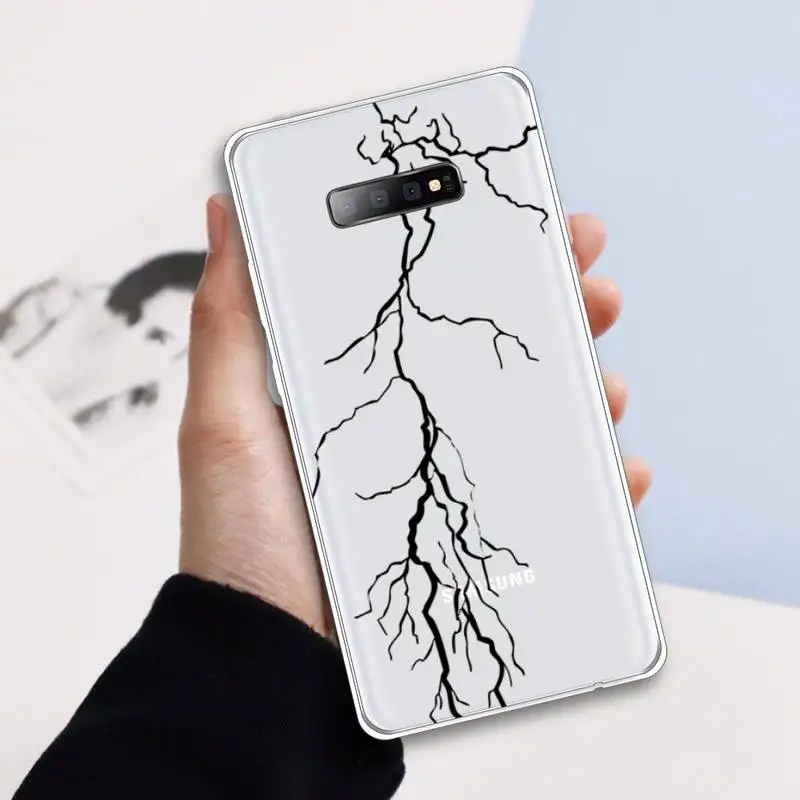 

Lightning weather lines Phone Case Transparent For Samsung Galaxy A 71 21s S note 8 9 10 plus 20 ultra