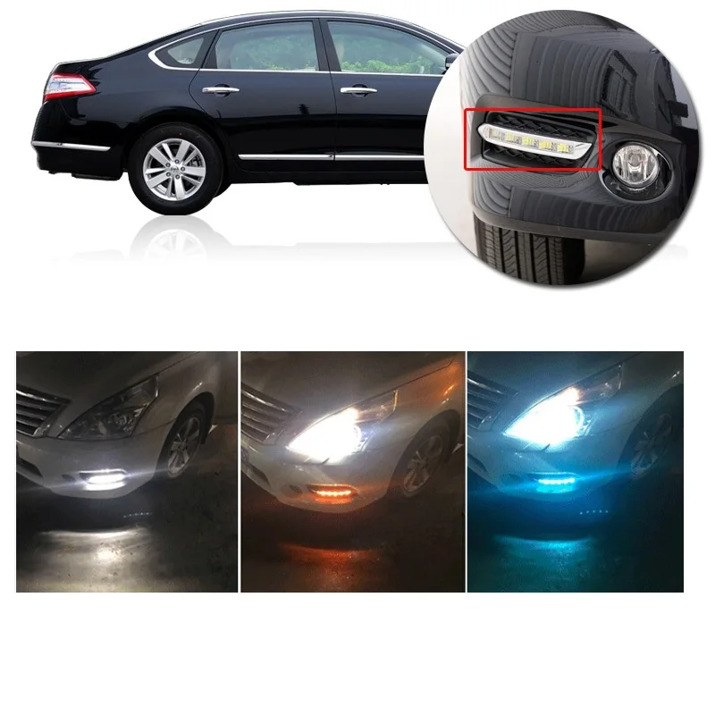 CAPQX Автомобильная проблесковая DRL (4 варианта дизайна на ваш выбор) для Nissan Teana Altima
