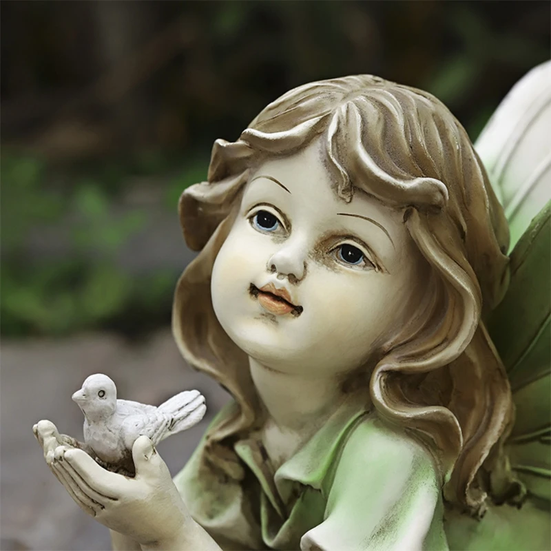 

Fairy Garden - Light Green Miniature Fairies Figurines Accessories for Outdoor or House Decor Fairy Garden Supplies