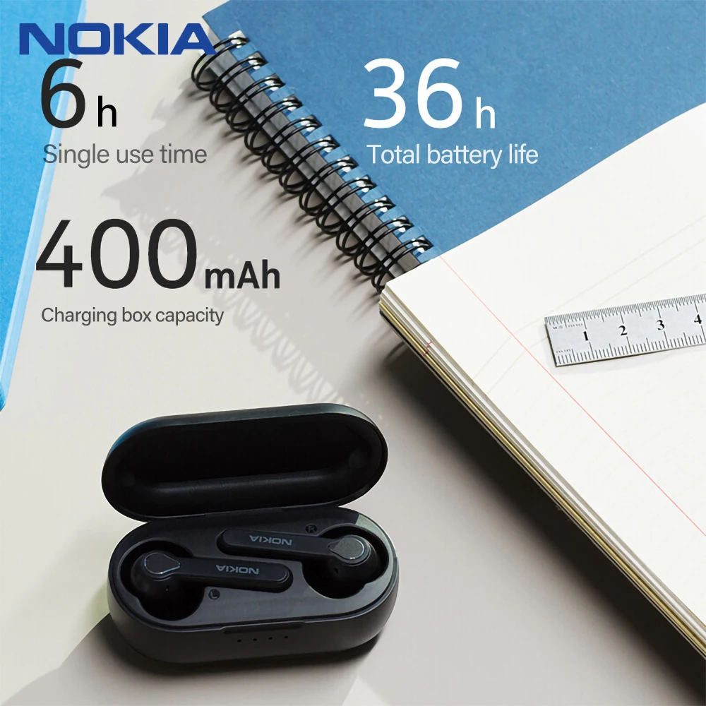 Nokia BH-205 Tws Bluetooth 5.0 Wireless High Fidelity Stereo Headphones With Noise Canceling Long Battery Life Earphone Mic | Электроника
