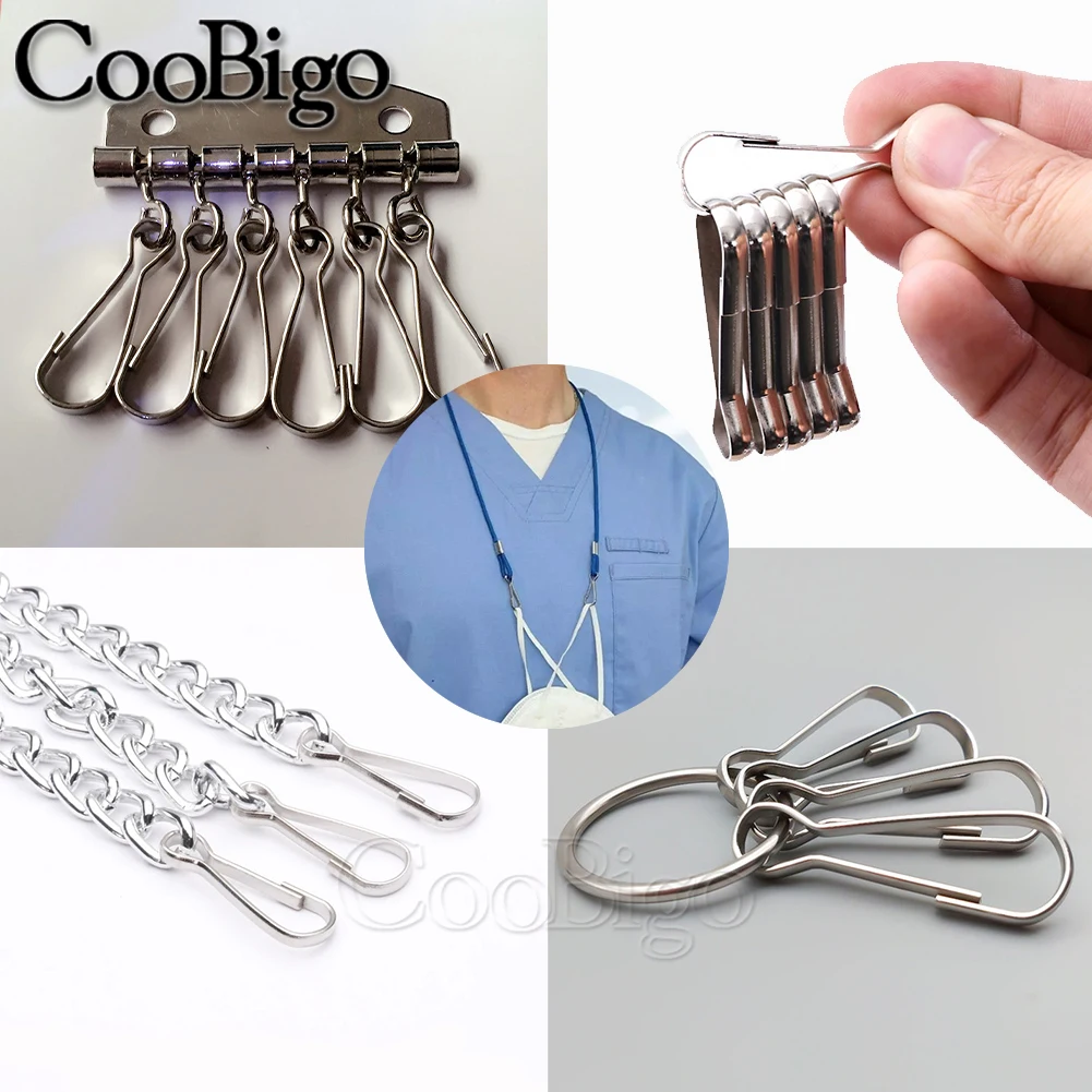 25pcs Snaps Hook Clips Keychain Fastener Clasp Buckle Wallet Purse Keyring Hardware Bag Chain DIY Accessories Silver Metal | Дом и сад