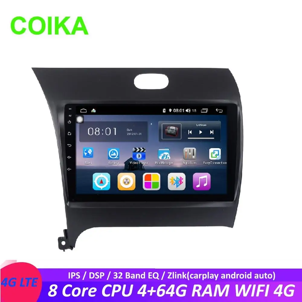 COIKA 9 &quotAndroid 8 1 Система Автомобильный приемник GPS для KIA K3 Cerato Forte 2012-2016 с 4 + 64G ram