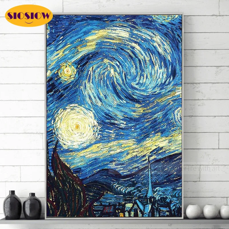 Картина Звездная ночь 5D сделай сам Набор для вышивки крестиком Ван Гога 3D