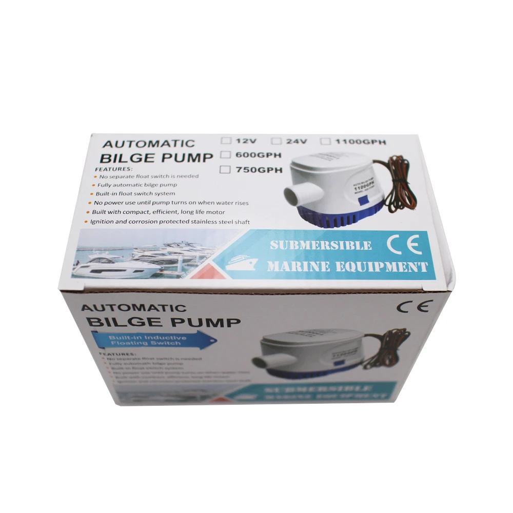 Automatic Boat Bilge Pump DC 12V 24V 600GPH 700GPH 1100GPH Submersible Electric Water Small Mini For | Обустройство дома
