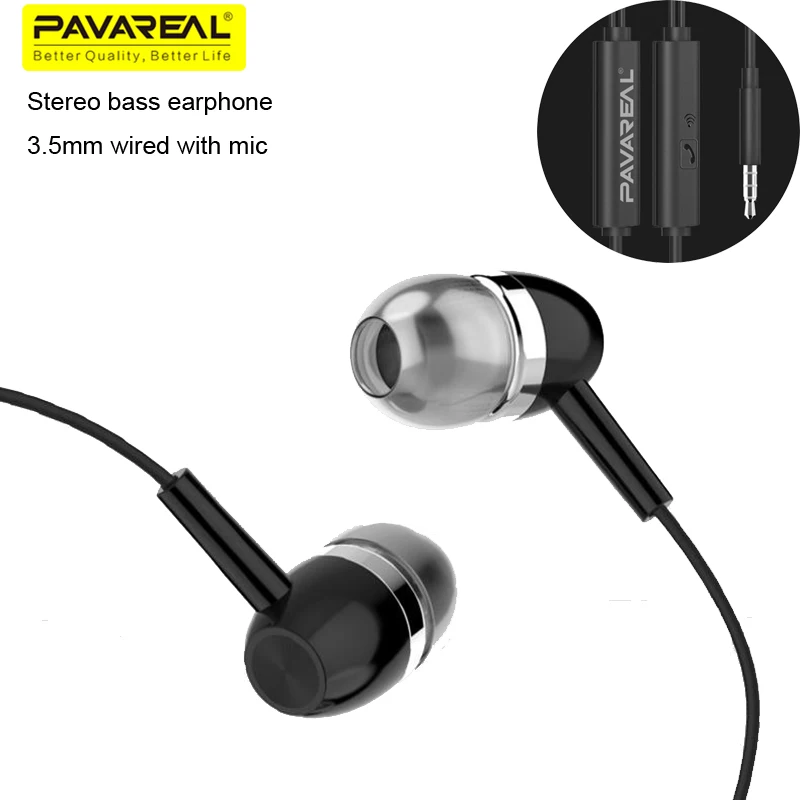 3 5 мм бас наушники в ухо спортивные с микрофоном для xiaomi iPhone samsung гарнитура fone de