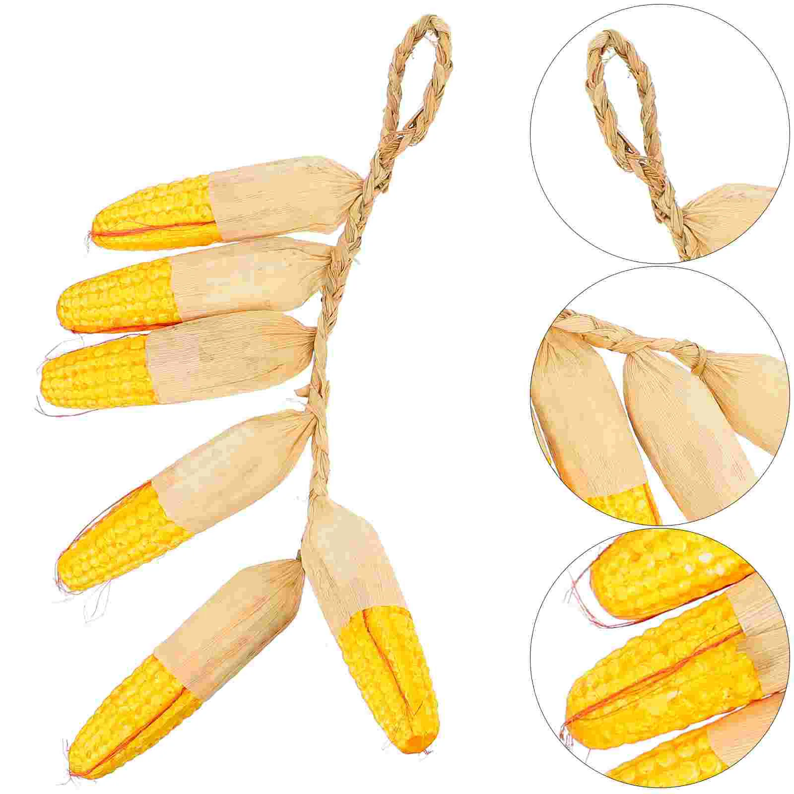 

3 Strings Farmhouse Corn Decoration Model Corn Ornament Artificial Corn Pendant