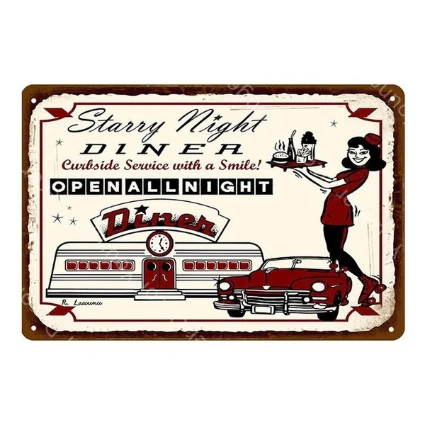 

Mom's Diner Wall Poster Breakfast Lunch Eat Drink Good Fast Food Vintage Metal Signs Pub Bar Home House Kitchen Decor YI-049