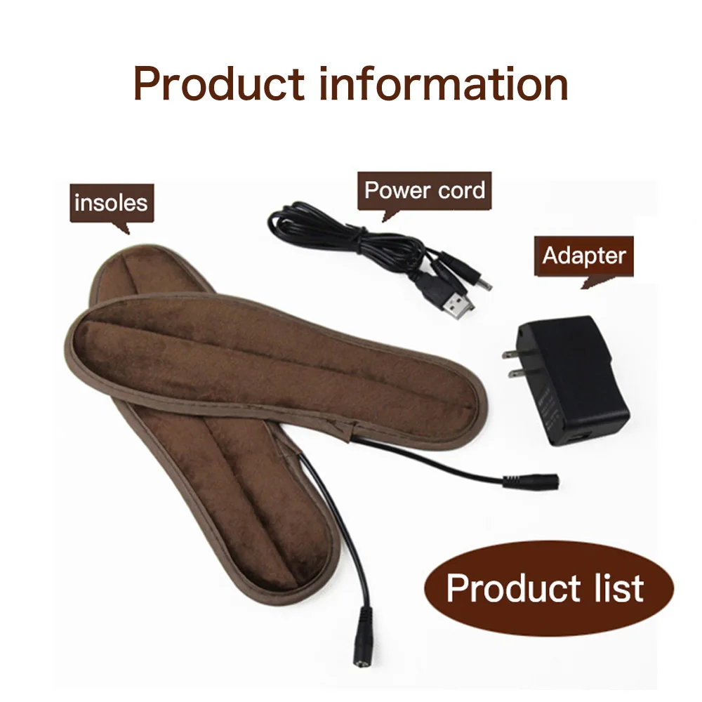 1 пара USB стельки с подогревом для ног, согревающие стельки для ног, теплые носки для ног, зимние уличные спортивные стельки для обуви, Теплые Зимние Стельки
