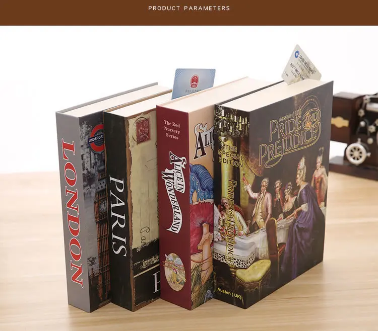 Livro Estilo Hidden Safe Box Senha Simulação Fechadura com Chave Combinada Caixa Secreta Casa Carro Dinheiro Jóias Cofres Telefônicos Viagem 9 Segurança e Proteção