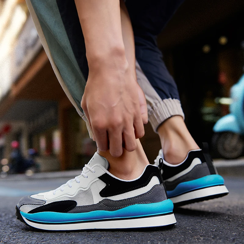 

Fashion Male Sneakers Mesh Shock-absorbing Man Running Shoes Lightweight Outdoor Casual Shoe