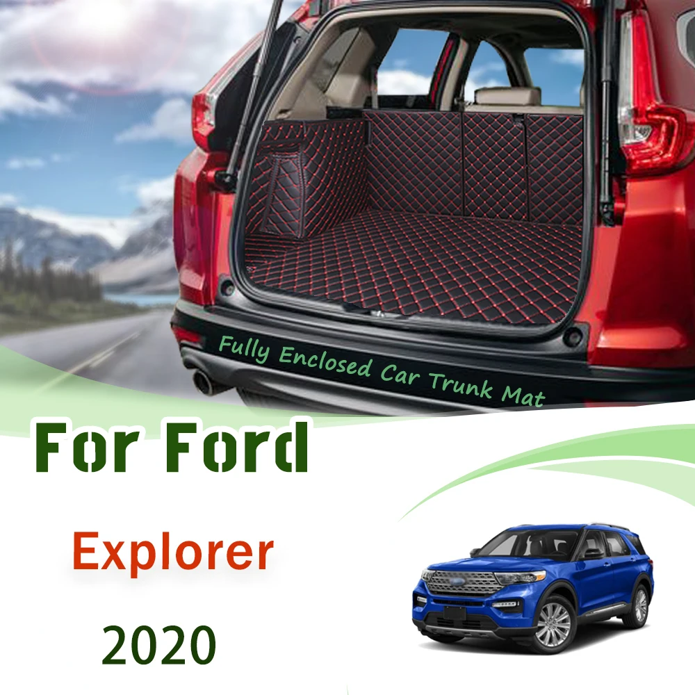 

for Ford Explorer 2020 U625 7-Seats Trunk Mat Dirt Resistant Fully Enclosed Car Trunk Mat Trunk Liner The Boot Mat Accessories