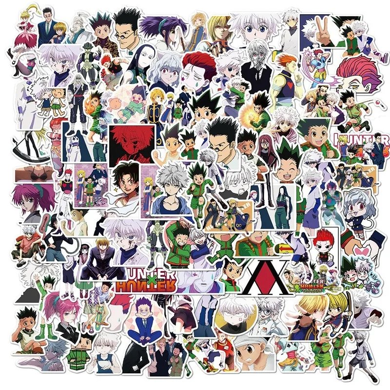 

100pcs New Full-time Hunter Classic Anime Stickers Waterproof Suitcase Guitar Skateboard Graffiti Cartoon Pvc Stickers for Kids