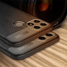For Oppo A15 Case Cover Luxury Leather Soft Silicone Shockproof TPU Bumper Back Cover For Oppo A15 Phone Case For Oppo A15 2020