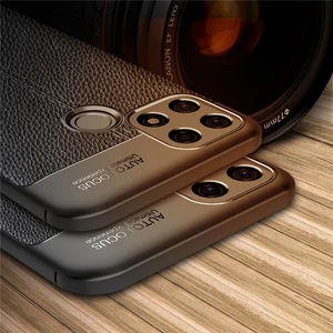 for oppo a15 case cover luxury leather soft silicone shockproof tpu bumper back cover for oppo a15 phone case for oppo a15 2020 free global shipping