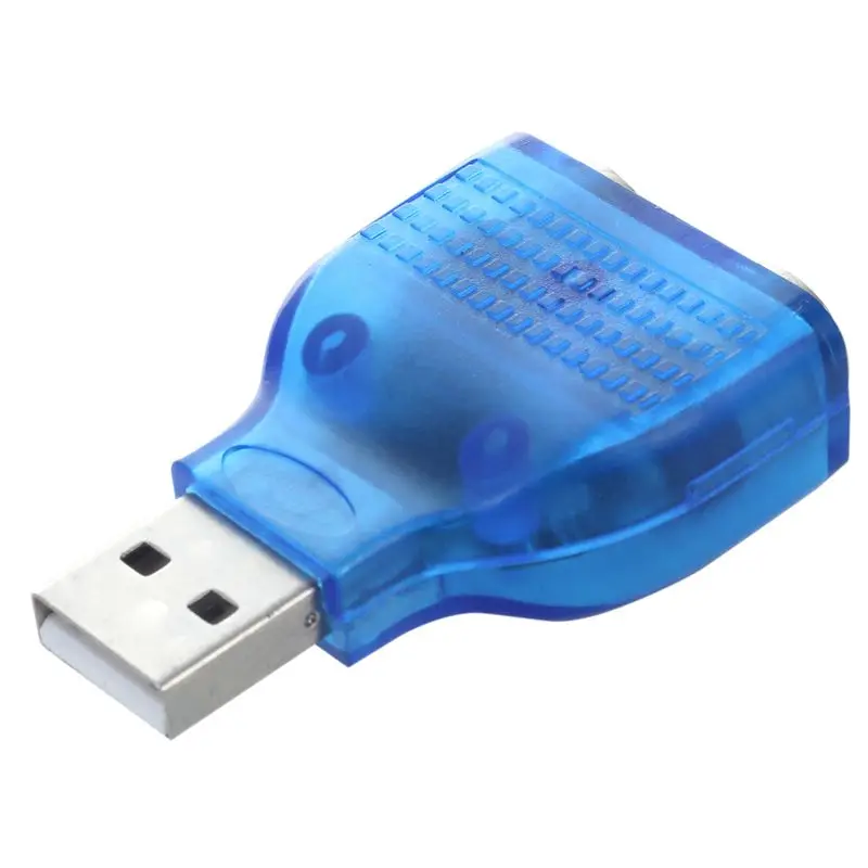Маленький тонкий usb адаптер 2 0 A Male to 2Port PS/2 PS2 FEMALE Mouse|Компьютерные кабели и разъемы|