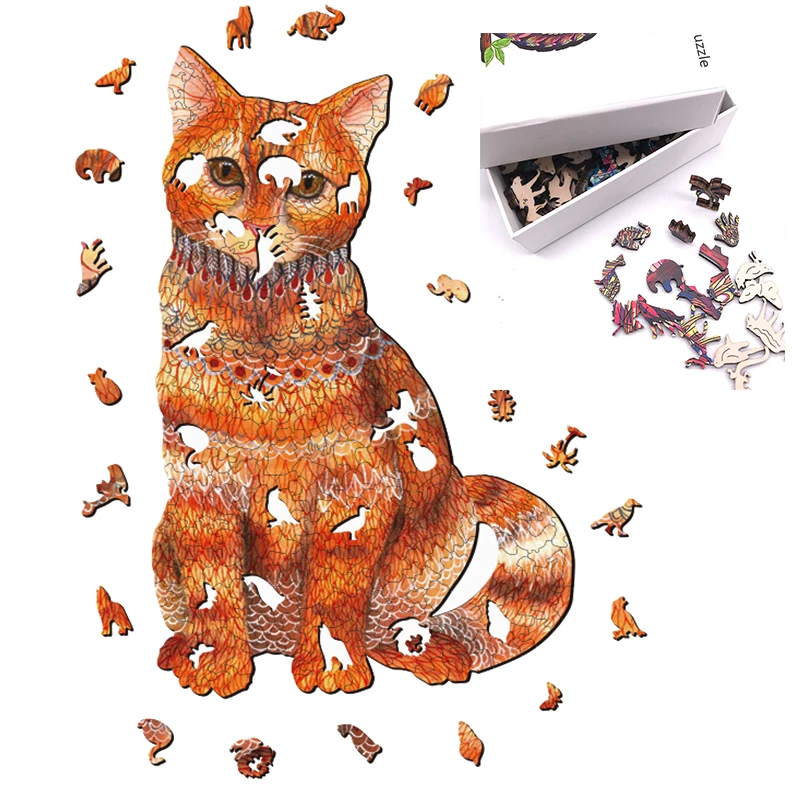

Wooden Jigsaw Puzzle Fox Puzzle Board Set Toy Interesting Wooden Puzzles For Adults Kids Christmas Gifts Educational Games Toys